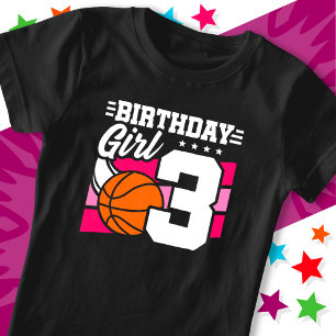 3-jähriges Basketball-Party 3. Geburtstagskind T-Shirt