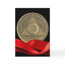 3-jähriges Frohes OM-Jubiläum-Coin Red Ribbon