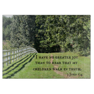 3 John 1:4 Ich habe keine größere Freude, als das Schneidebrett