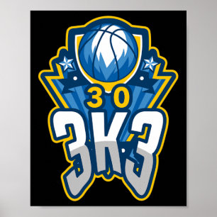3 K 3 Punkt Bysketbyll Rekord 3000 drei Zeiger Poster