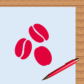 3 Kaffeebohnen Design, Café, Kaffeekarte, Loyalitä Permastempel