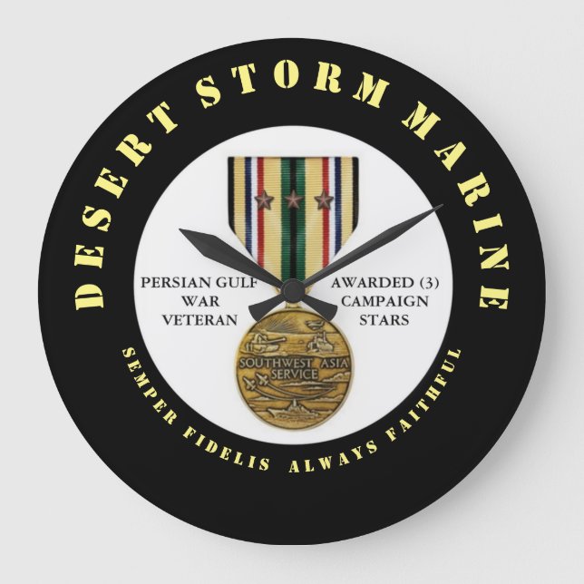 3 KAMPAGNE STARTEN PERSISCHER GULFKRIEG VETERAN GROßE WANDUHR (Vorderseite)