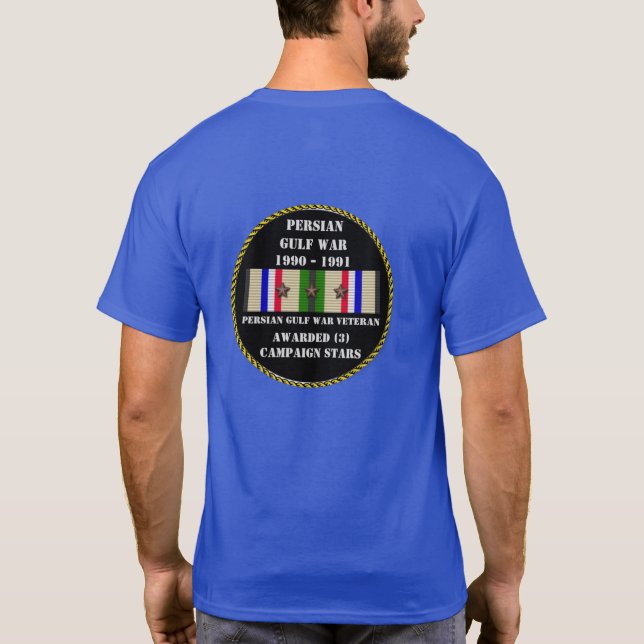 3 KAMPAGNE STARTET PERSÖNLICHEN GOLFKRIEG VETERAN T-Shirt (Rückseite)