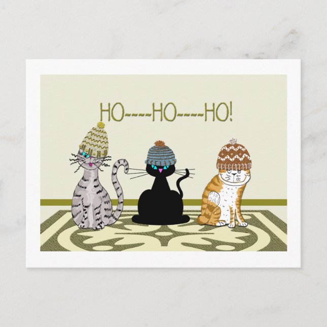 3 Katzen mit Weihnachten (Vorderseite)