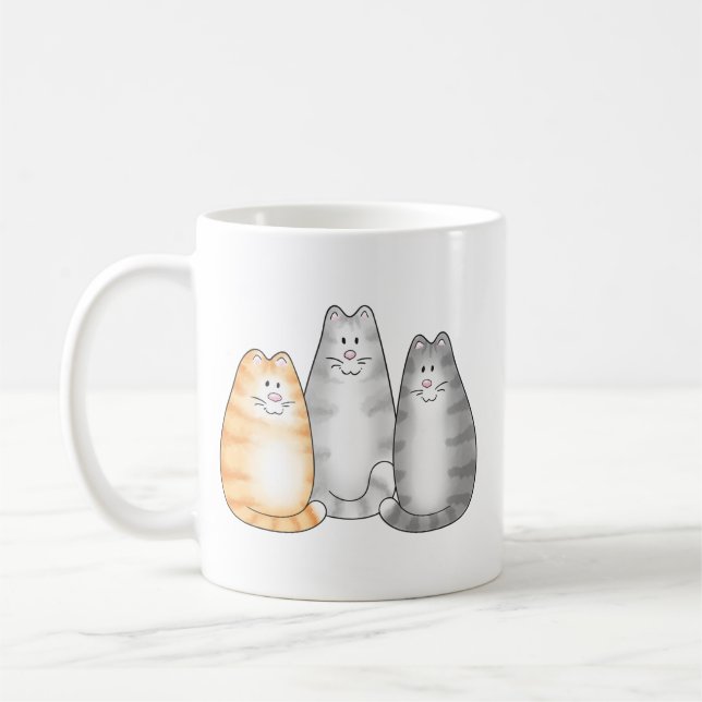 3 Katzen-Tasse Kaffeetasse (Links)