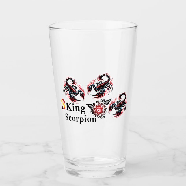 3 King Sporpion Trinkbehälter Glas (Vorderseite)
