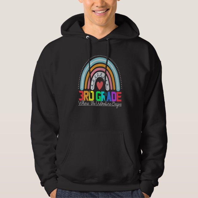 3. Klasse des Regenbogenleoparden Hoodie (Vorderseite)