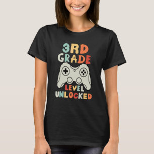 3. Klasse freigeschalteter Gamer erster Schultag T-Shirt