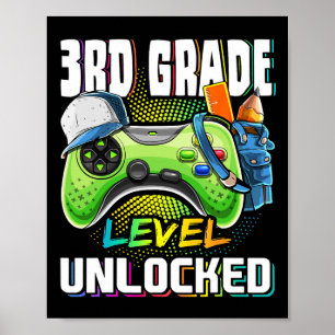 3. Klasse freigeschaltetes Videospiel Zurück zur S Poster