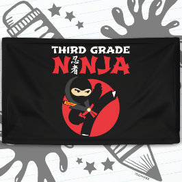3. Klasse Ninja Kick ersten Tag zurück zur Schule Banner