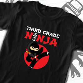 3. Klasse Ninja Kick ersten Tag zurück zur Schule T-Shirt