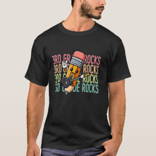 3. Klasse Rocks Lehrer-Team Third Grade Vibes Squ T-Shirt