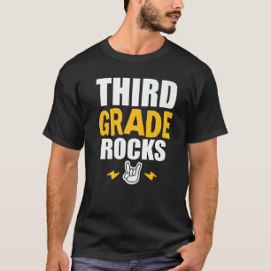 3. Klasse Rocks Zurück zur Schule Musiklehrer Stud T-Shirt