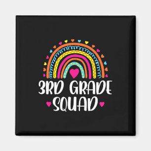 3. Klasse Squad Regenbogen Zurück zur Schule Lehre Magnet