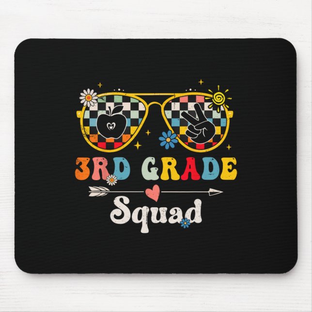 3. Klasse Squad Süße Groovy Lehrer Schüler Ck To  Mousepad (Vorne)