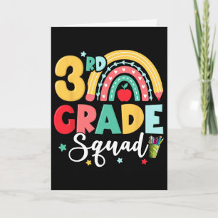 3. Klasse Squad Team Lustiges Zur Schule Mädchen J Karte