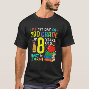 3. Klasse zurück zum ersten Tag der Schule Jungs M T-Shirt