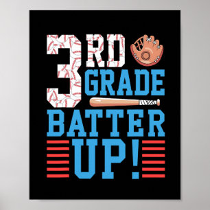 3. Klasse zurück zur Schule 3. Klasse Batter Up Ba Poster
