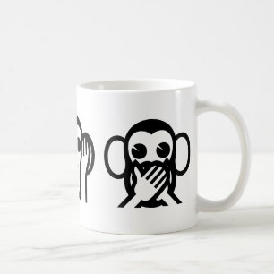 3 kluge Affen Emoji Kaffeetasse