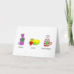 3 kluge Katzen - Frieden, Liebe, Weihnachten -