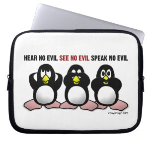 3 kluge Pinguine Laptopschutzhülle