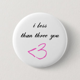 <3 Knopf Button