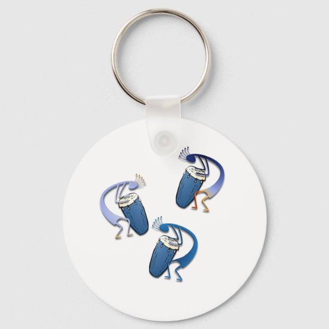 3 Kokopelli #39 Schlüsselanhänger (Vorderseite)
