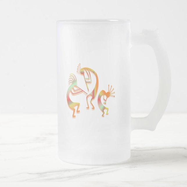 3 Kokopelli #51 Mattglas Bierglas (Rechts)