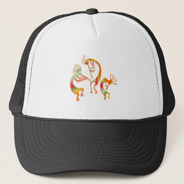 3 Kokopelli #51a Truckerkappe (Vorderseite)