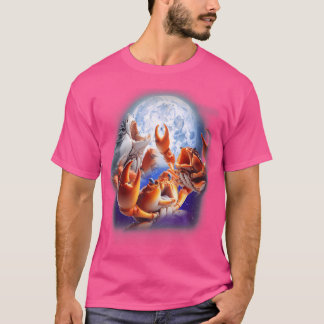 3 Krabben auf dem Mond Funny Crab Lover Seafo T-Shirt