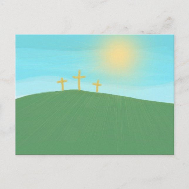 3 Kreuze Postkarte (Vorderseite)
