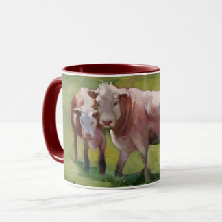 3 Kühe in einer Landschaft Tasse