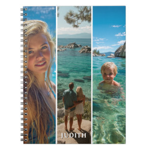 3 lange vertikale Streifen Boho-Foto Notizblock