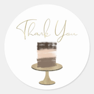 3 Layer Cake Elegante Moderne Runder Aufkleber