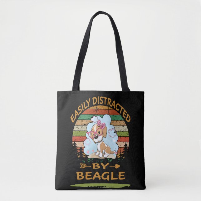 3 Leicht vom Beagle abgelenkt Tasche (Vorderseite)