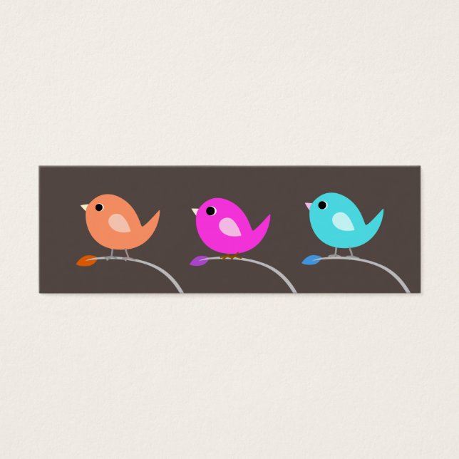 3 Lesezeichen Vögel (Vorderseite)