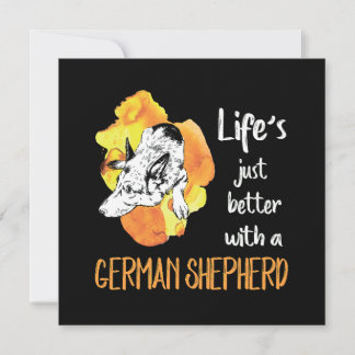 3 Life's Just Better With A German Shepherd Einladung