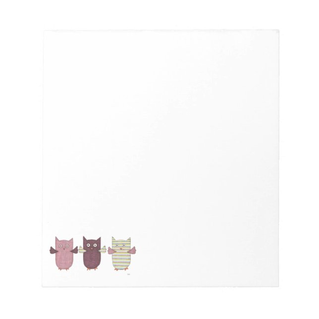 3 Lila Blätter Flying Notepad Notizblock (Vorderseite)