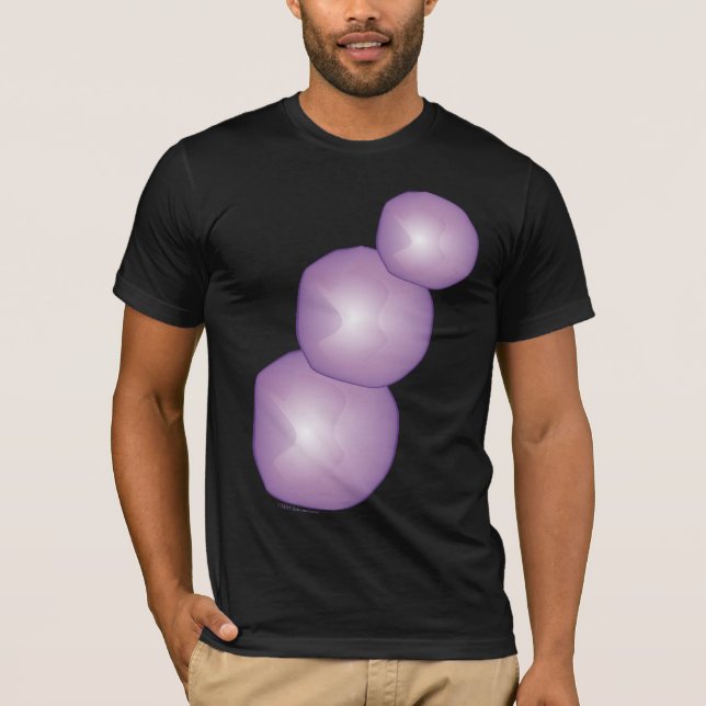 3 Lila Moons Snowman Lavender Fantasy 3D Künstleri T-Shirt (Vorderseite)