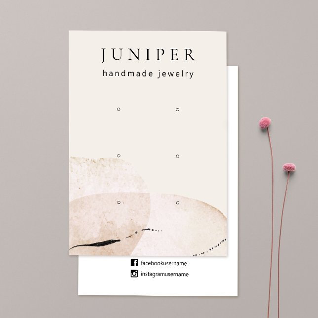 3 Loch Abstrakt Watercolor Earring Juwelier Displa Visitenkarte (Von Creator hochgeladen)