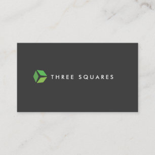 3 Logo auf den grünen Quadraten Visitenkarte