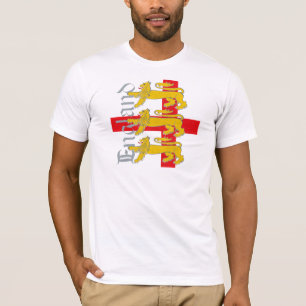 3 Löwen auf St George Kreuz T-Shirt
