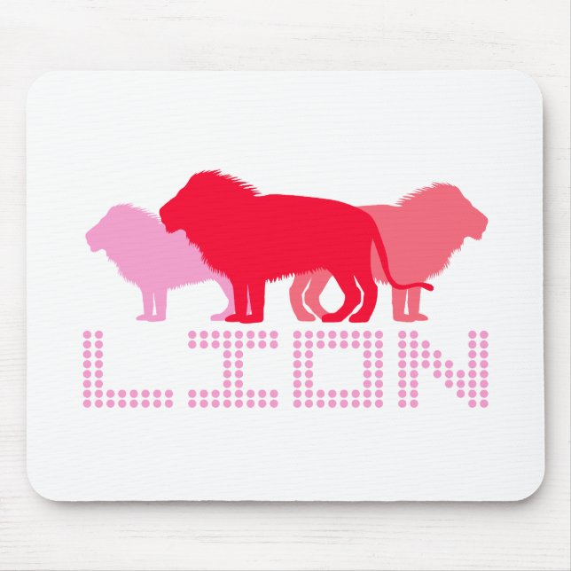3 Löwen (rot) Mousepad (Vorne)