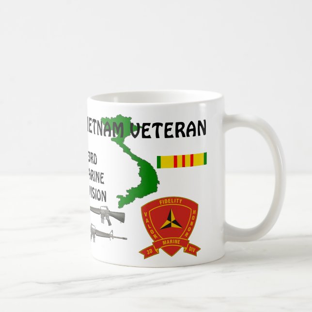 3. Marine Ribbon Div. Vietnam Veteran Coffee Mugs Kaffeetasse (Rechts)