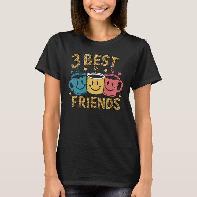 3 Meilleur T-shirt peint de la Mug Café Forever Fr (Devant)