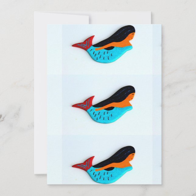 3 Mermaids Einladungskarte (Vorderseite)