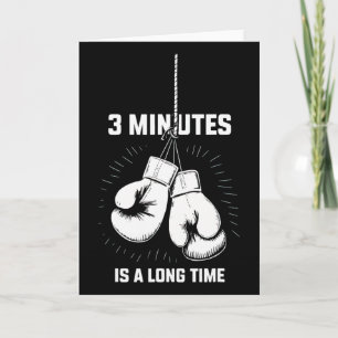 3 Minuten sind eine lange Zeit Boxen Lustiges Kick Karte