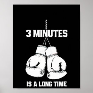 3 Minuten sind eine lange Zeit Lustige Boxen Kickb Poster