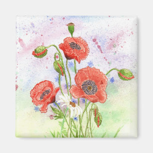 "3 Mohnblumen-" Magnet