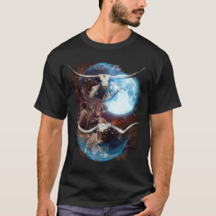 3 Moon Longhorn Rind Bison Animal T-Shirt